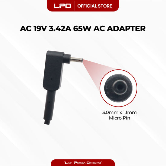 Laptop Charger Acer 19V 3.42A 65W Micro Pin 3.0mm x 1.1mm Compatible with Acer Swift 3 SF314-52G