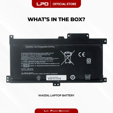 Laptop Battery WA03XL Compatible with HP Pavilion X360 15-BR101NE, X360 15-BR005NH, BR013NG