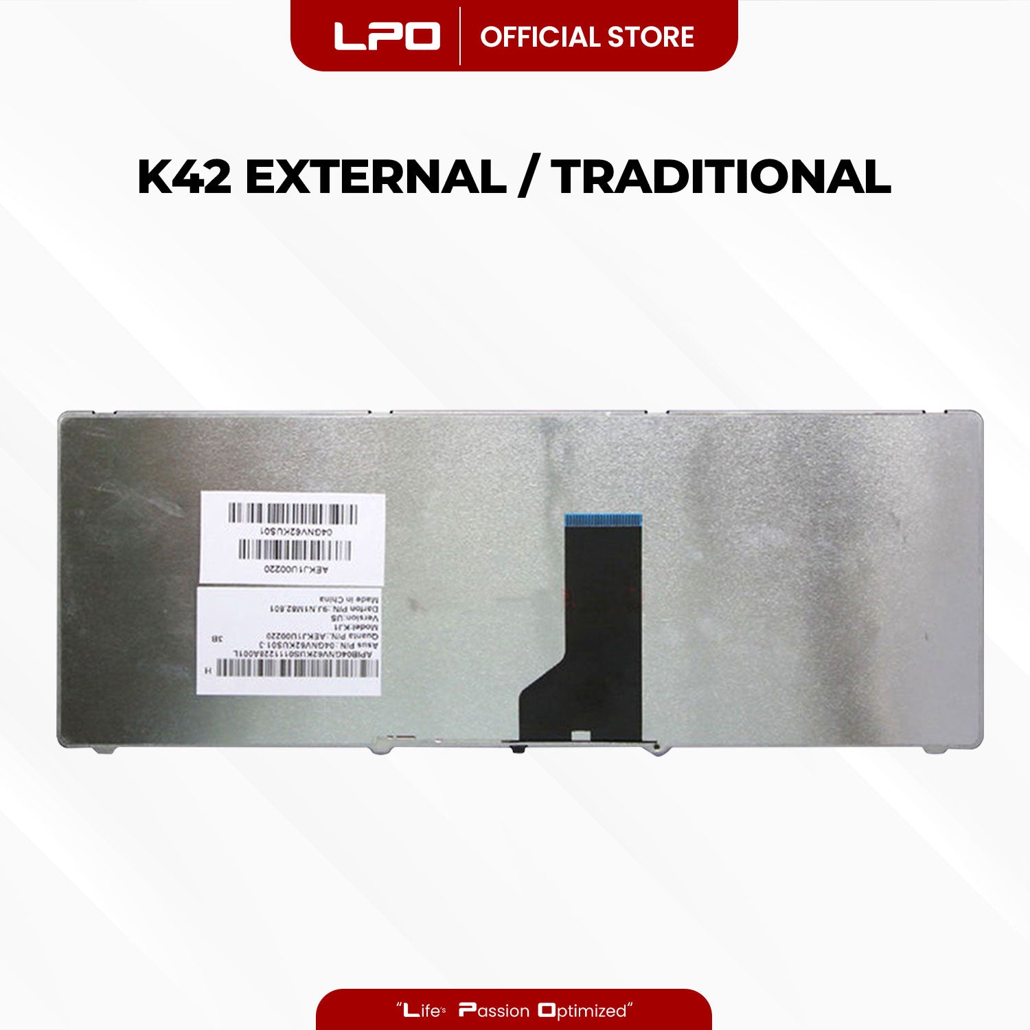 Laptop Keyboard ASUS K42 External / Traditional Black US Compatible with Asus K42 A42 K42D A42J K42F K42J K42IJ