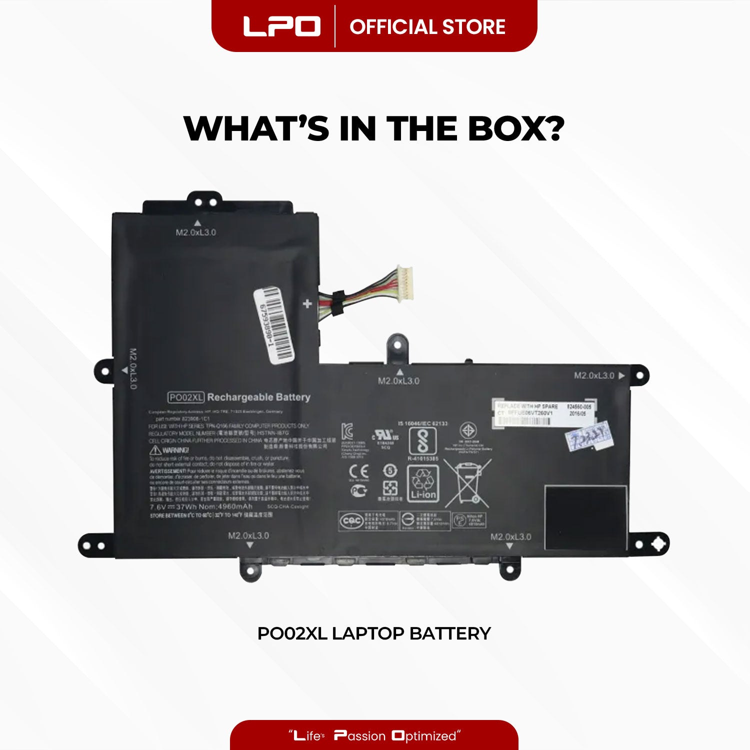 Laptop Battery PO02XL Compatible with HP Stream 11 Pro G4, Stream Notebook 11