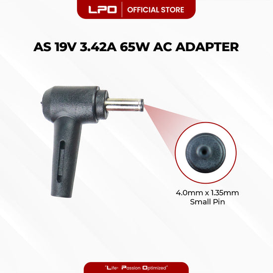 Laptop Charger Asus 19V 3.42A 65W Small Pin 4.0mm x 1.35mm Compatible with Asus VivoBook X541UA