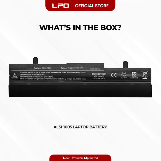 Laptop Battery AL31-1005 Compatible with Asus Eee PC 1001HAG, 1001PX, PC 1001PX-BLK3X