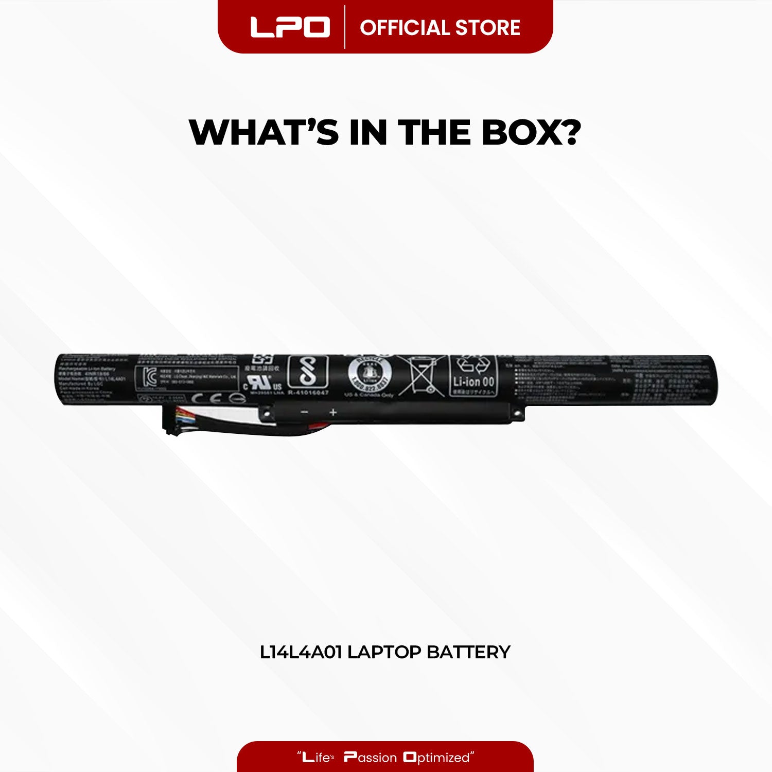 Laptop Battery L14L4A01 Compatible with Lenovo IdeaPad 500-15ISK
