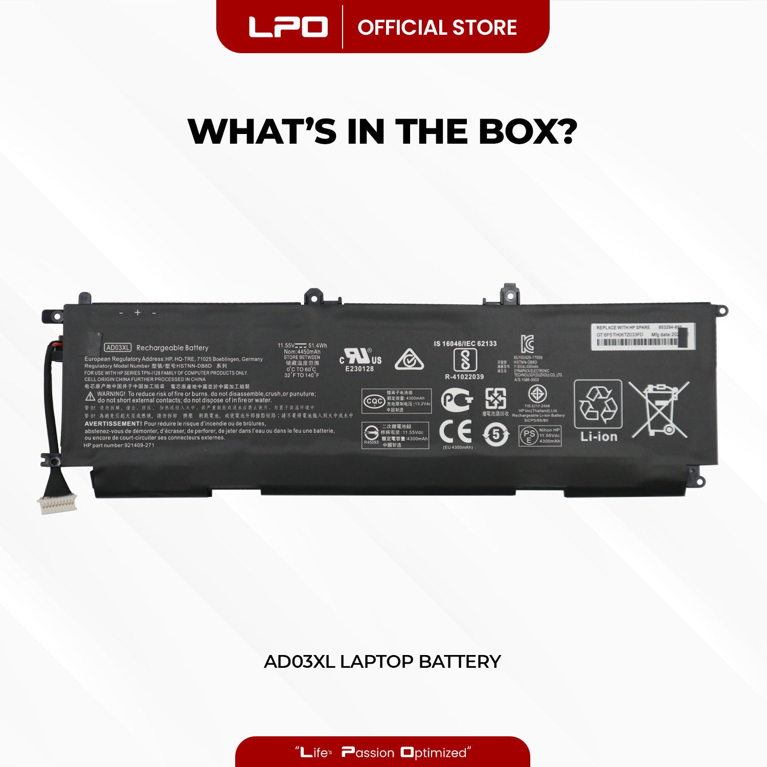 Laptop Battery AD03XL Compatible with HP ENVY 13T-AD000 13T-AD100 13-AD173CL Series