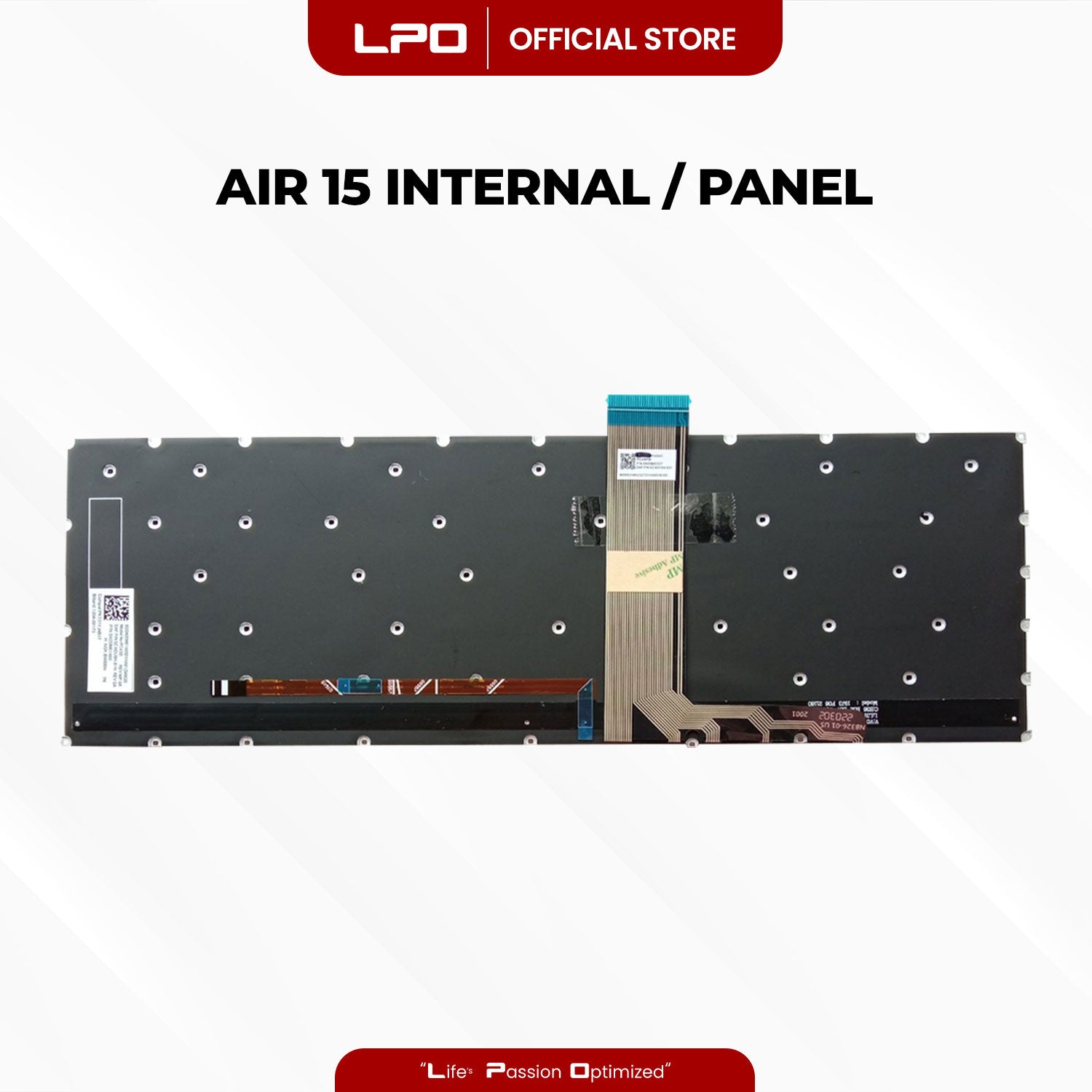 Laptop Keyboard LENOVO Air 15 Internal / Panel Black US Compatible with Lenovo Ideapad 3-15ABA7 3-15IAU7 3-17ABA7 3-17IAU7