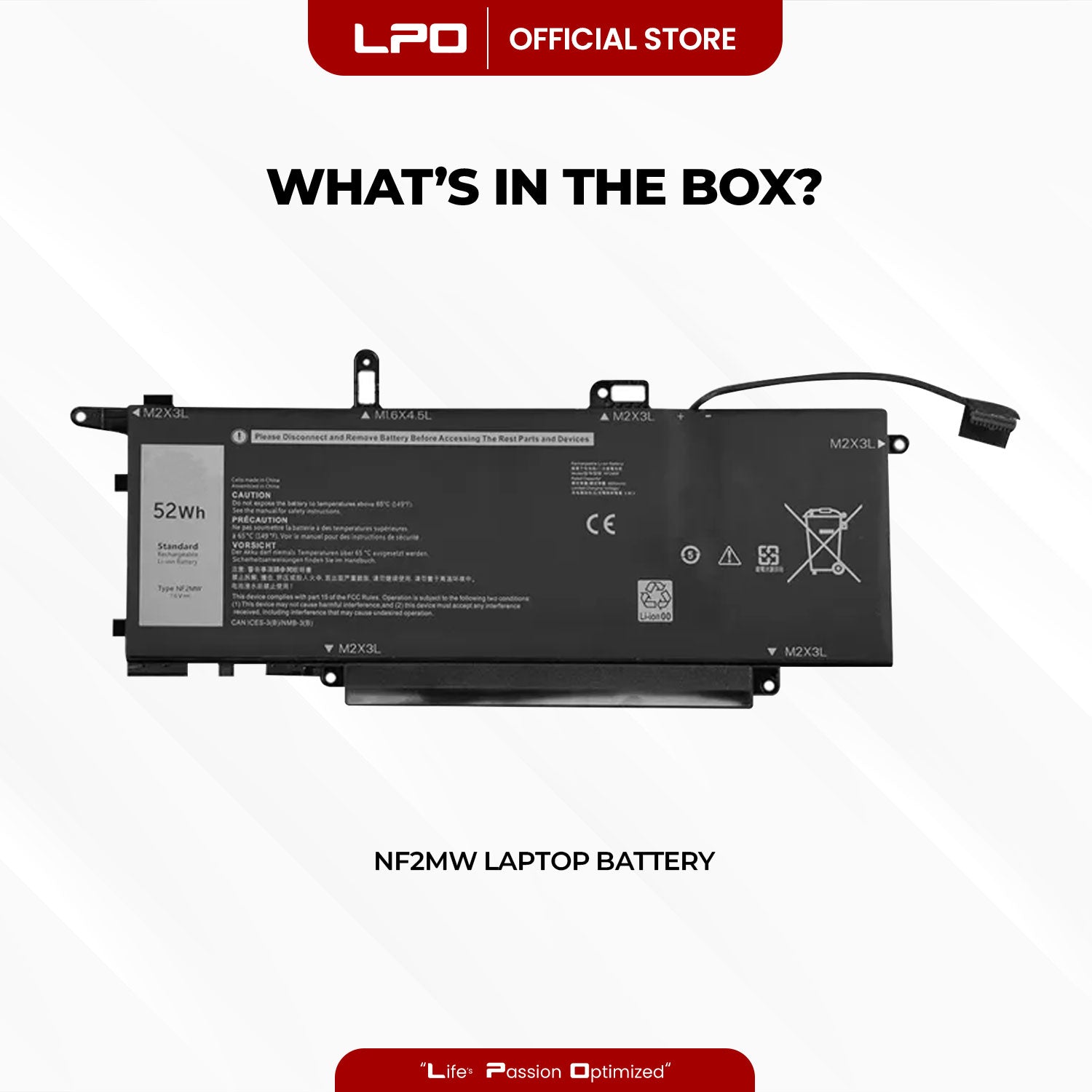 Laptop Battery NF2MW Compatible with Dell Latitude 7400 2-in-1, Latitude 9410 Series