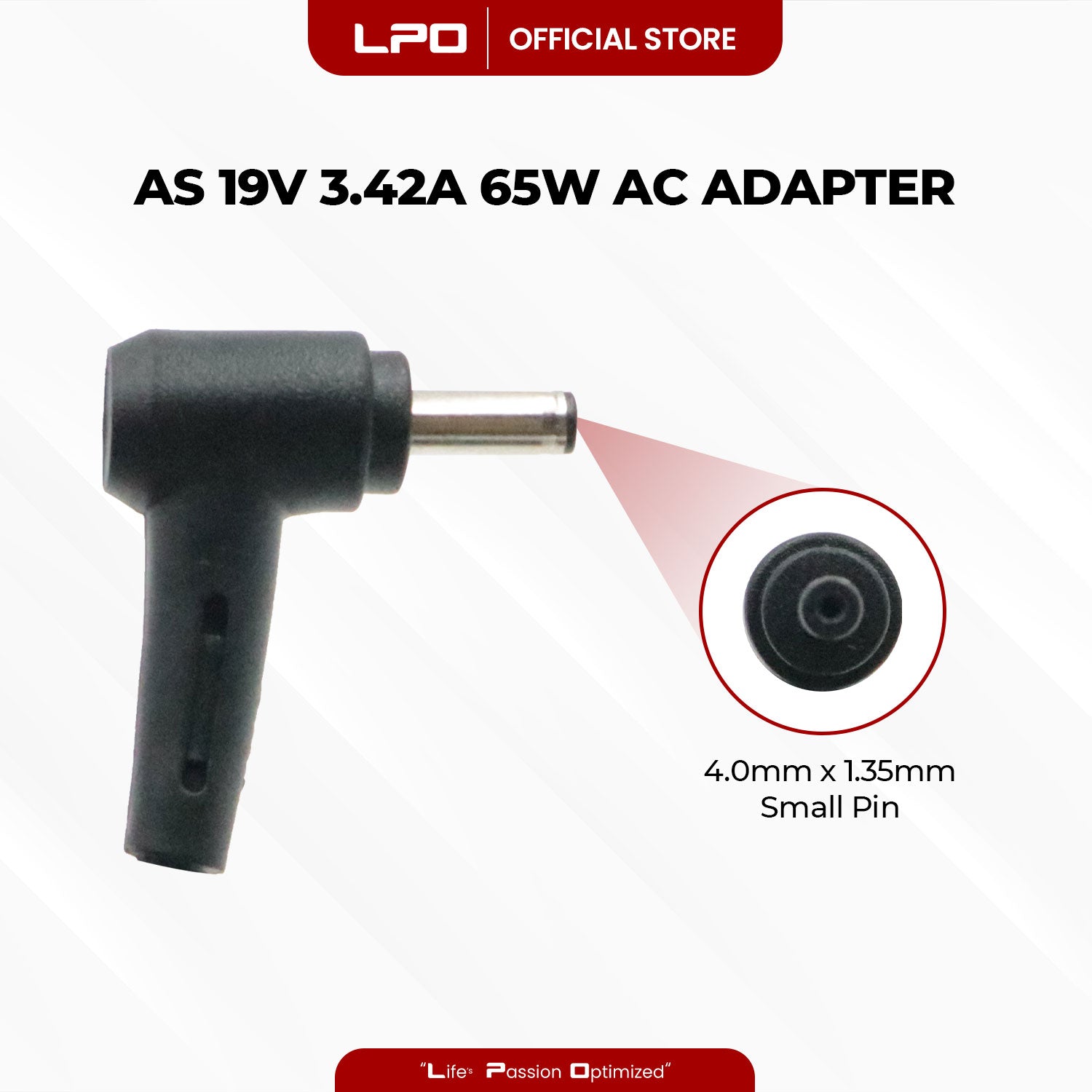 Laptop Charger Asus 19V 3.42A 65W Small Pin 4.0mm x 1.35mm Compatible with Asus Expertbook P5440FF