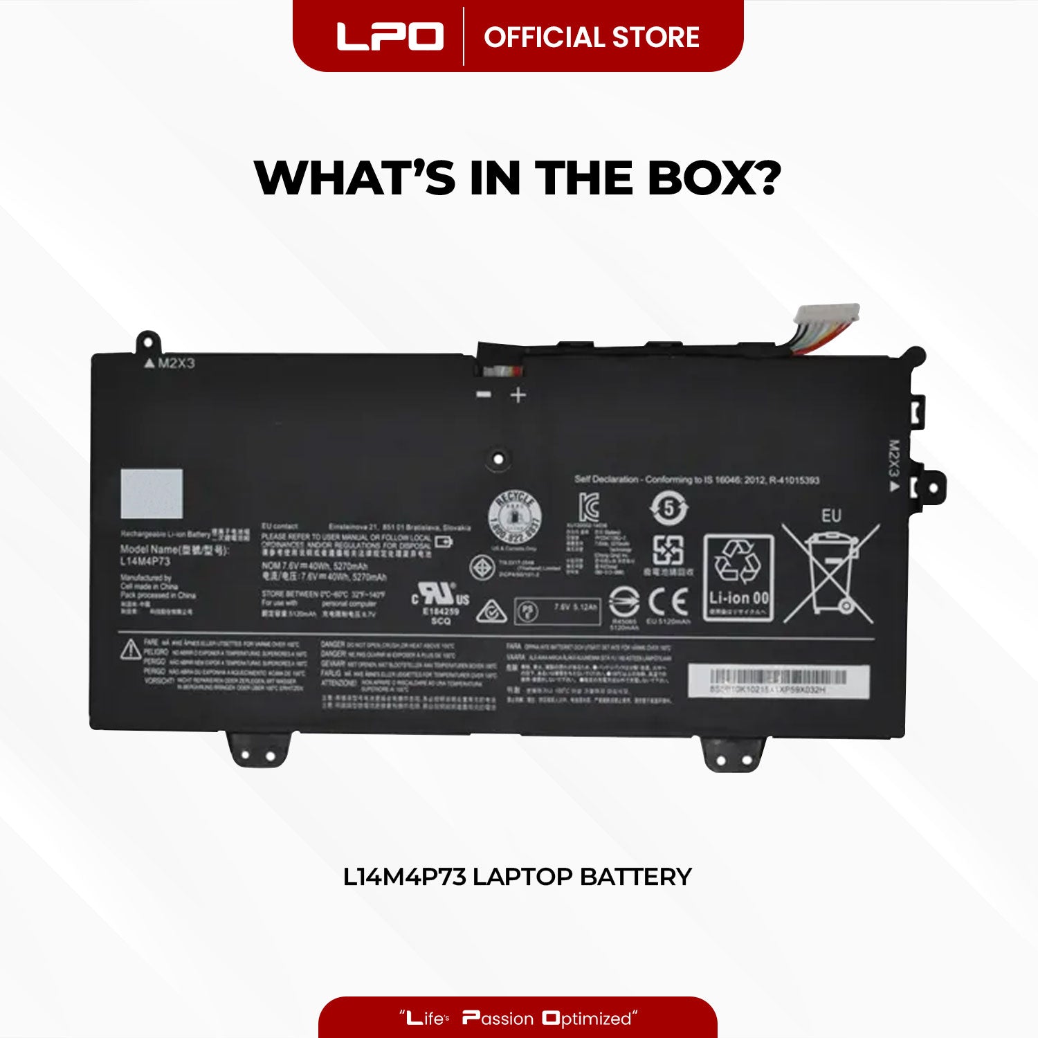 Laptop Battery L14M4P73 Compatible with Lenovo YOGA 3 11, 5Y10