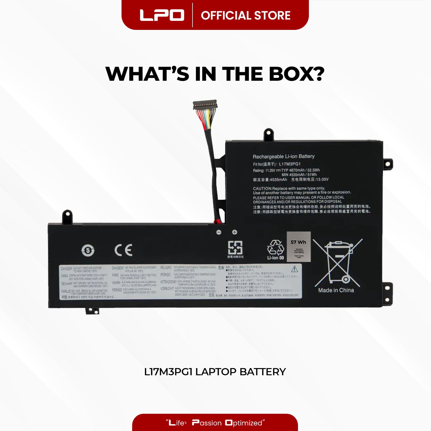 Laptop Battery L17M3PG1 Compatible with Lenovo Legion Y530-15ICH 81GT 81FV 81LB Series