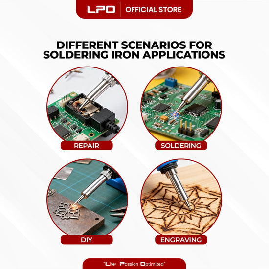 LPO Electric Welding Soldering Iron Adjustable Temperature 110V 60W