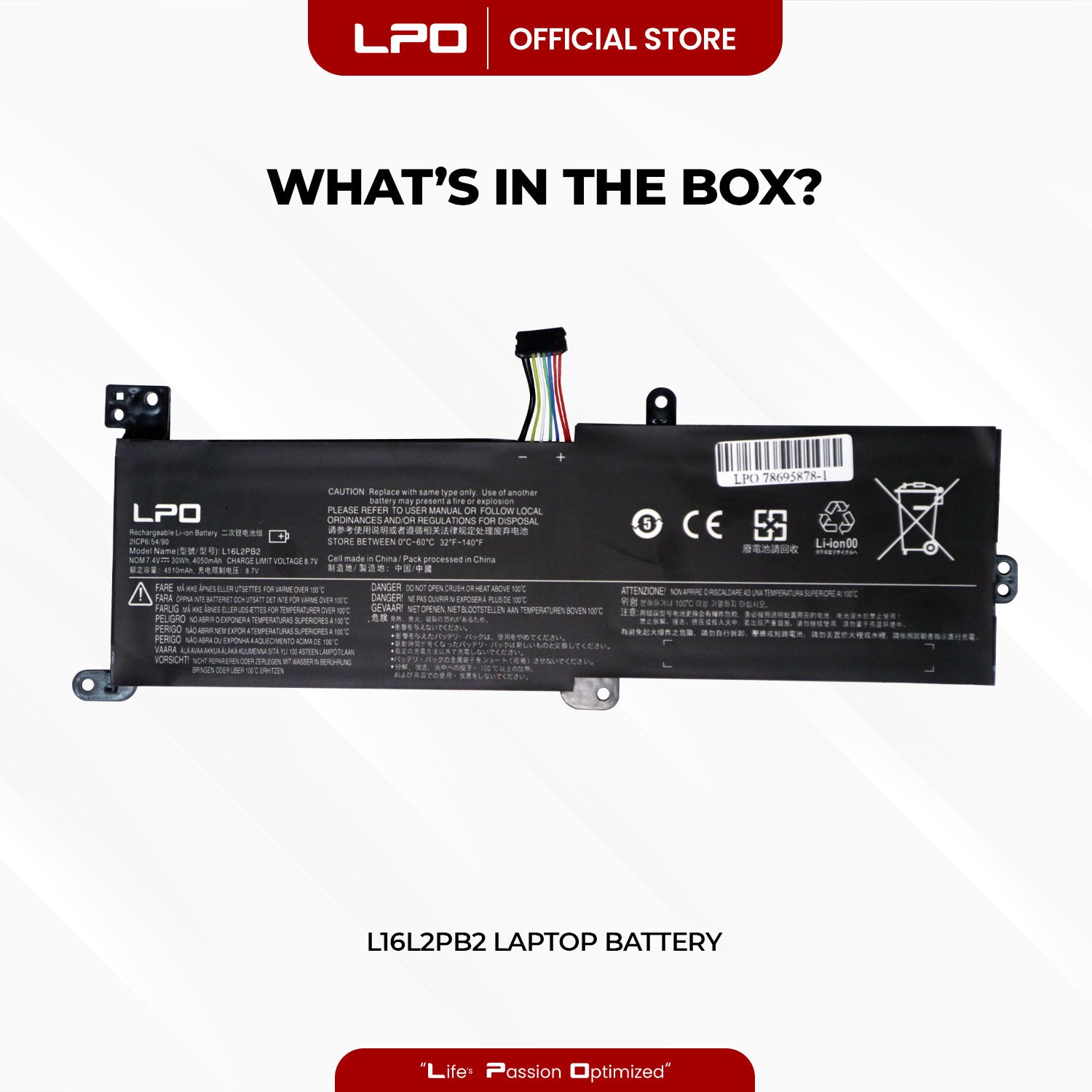Laptop Battery L16L2PB2 Compatible with Lenovo Xiaoxin 5000, IdeaPad 320 320-14AST 320-14ISK
