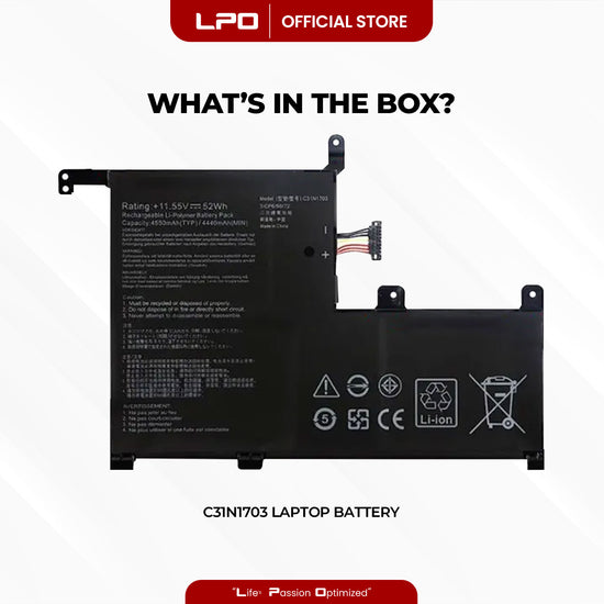 Laptop Battery C31N1703 Compatible with Asus Zenbook Flip UX561UA Q505UA Q505UA-BI5T7 Series