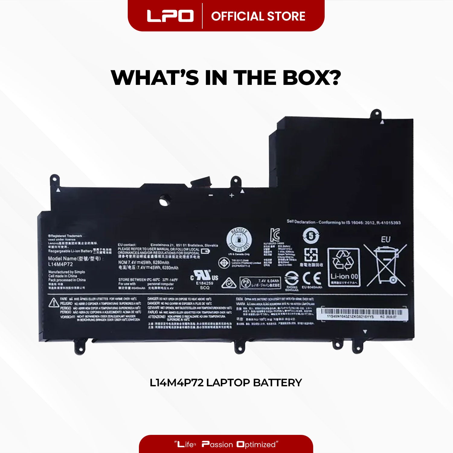 Laptop Battery L14M4P72 Comptible with Lenovo Yoga 3 14inch Yoga 3-1470 IdeaPad Yoga 700-14ISK Series