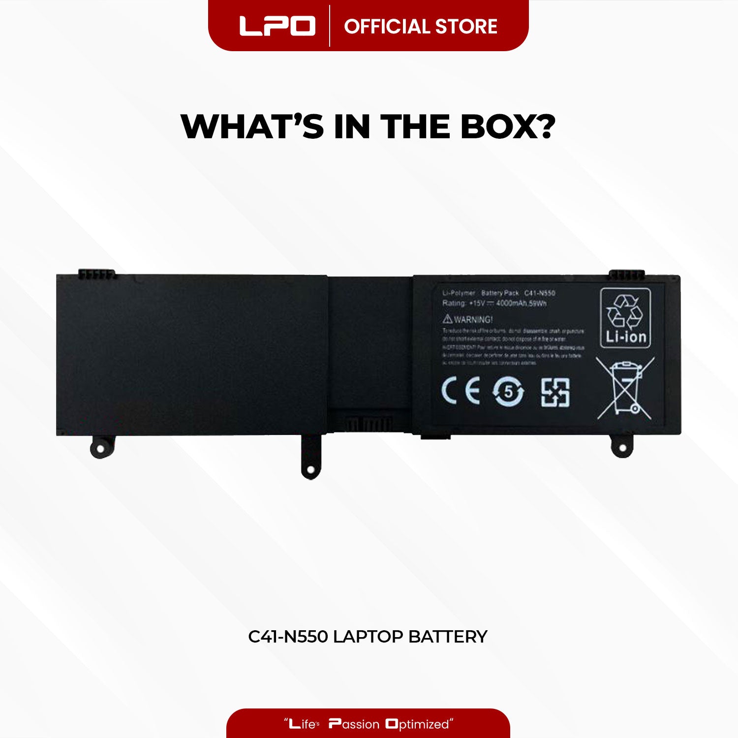 Laptop Battery C41-N550 Compatible with Asus G550 N550J N550JA N550JV Q550LF N550JK