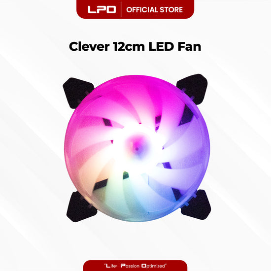 Clever Led Fan Rainbow Color 12cm 120 speed For Computer PC Case