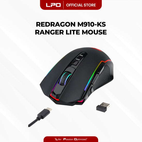 Redragon Ranger Lite M910-KS Gaming Mouse RGB Wired and Wireless Dual Mode