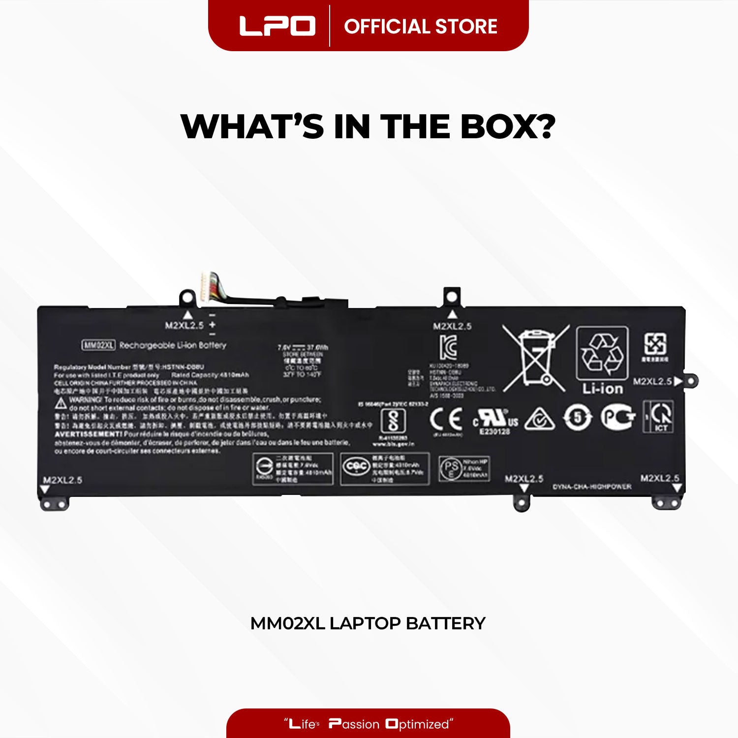 Laptop Battery MM02XL Compatible with HP Pavilion 13-AN0000NK, 13-AN0004NF