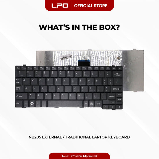Laptop Keyboard TOSHIBA NB205 External / Traditional Black US Compatible with NB200 NB201 NB202