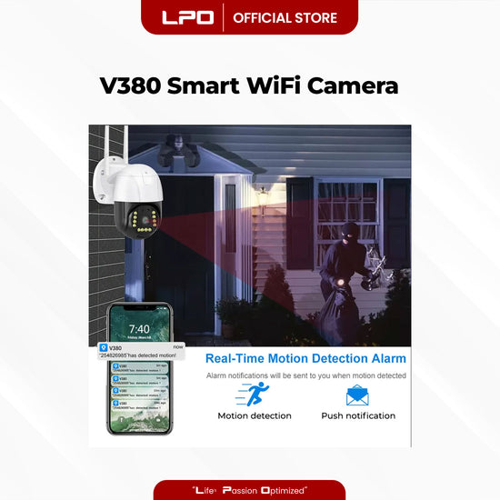 V380 Pro C18PROX-H Smart CCTV Wifi Dome Camera Wireless Connectivity with Two-way Audio, Day/Night Vision, Auto Tracking