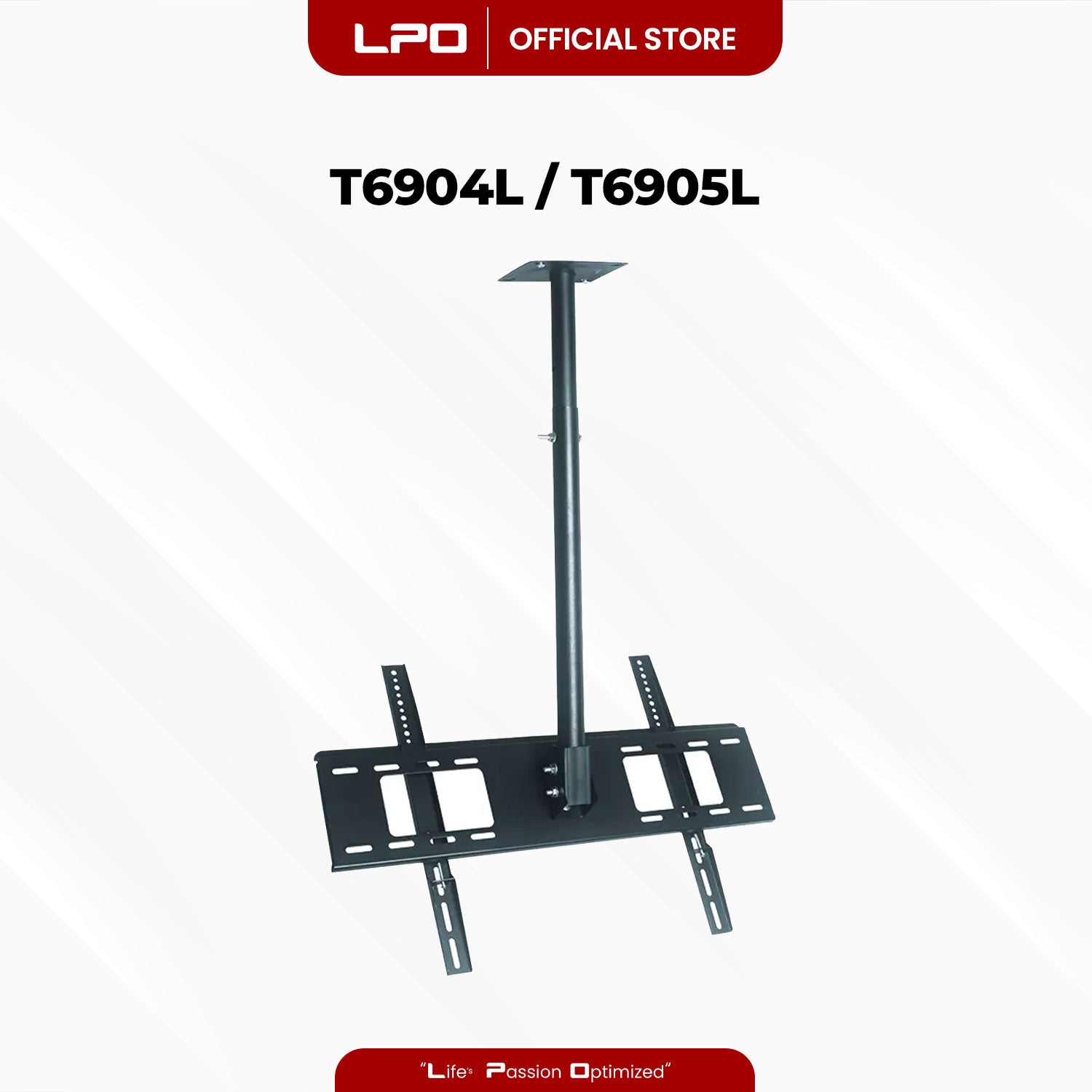 Ceiling TV Wall Mount Swivel and Tilt Bracket T6904L / T6905L 32 - 63 inch Load Capacity up to 70kg Full Motion Movement