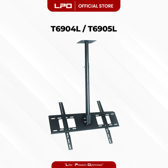 Ceiling TV Wall Mount Swivel and Tilt Bracket T6904L / T6905L 32 - 63 inch Load Capacity up to 70kg Full Motion Movement
