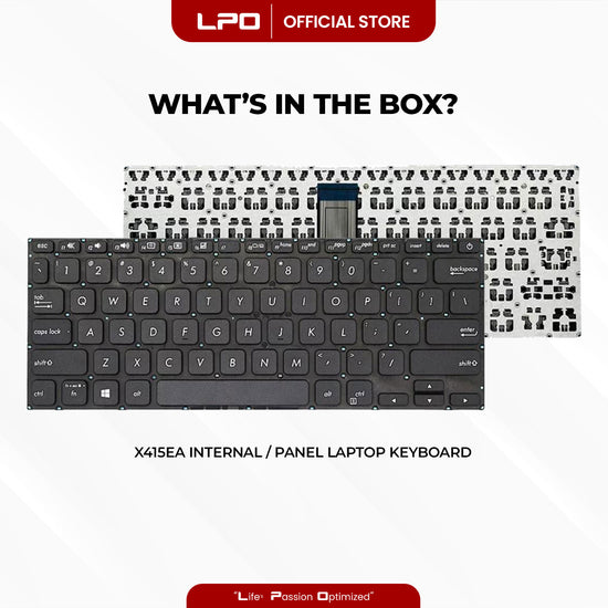 Laptop Keyboard ASUS X415EA Internal / Panel Black US Compatible with Asus Vivobook X415 X415ep