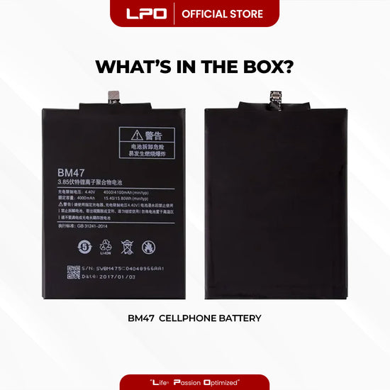 Cellphone Battery Xiaomi Redmi 3S 2016 BM47 Compatible with 2016031 - LPO Laptop PC-Outlet