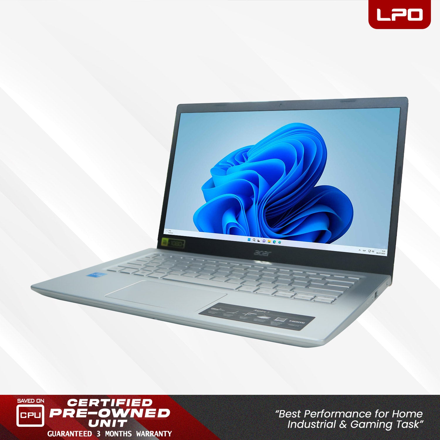 LPO Laptop Acer Aspire 5 A514-54 Intel i3-1115g4 @3.00GHz 8GB DDR4 256GB SSD Win 11 Pro 14.0