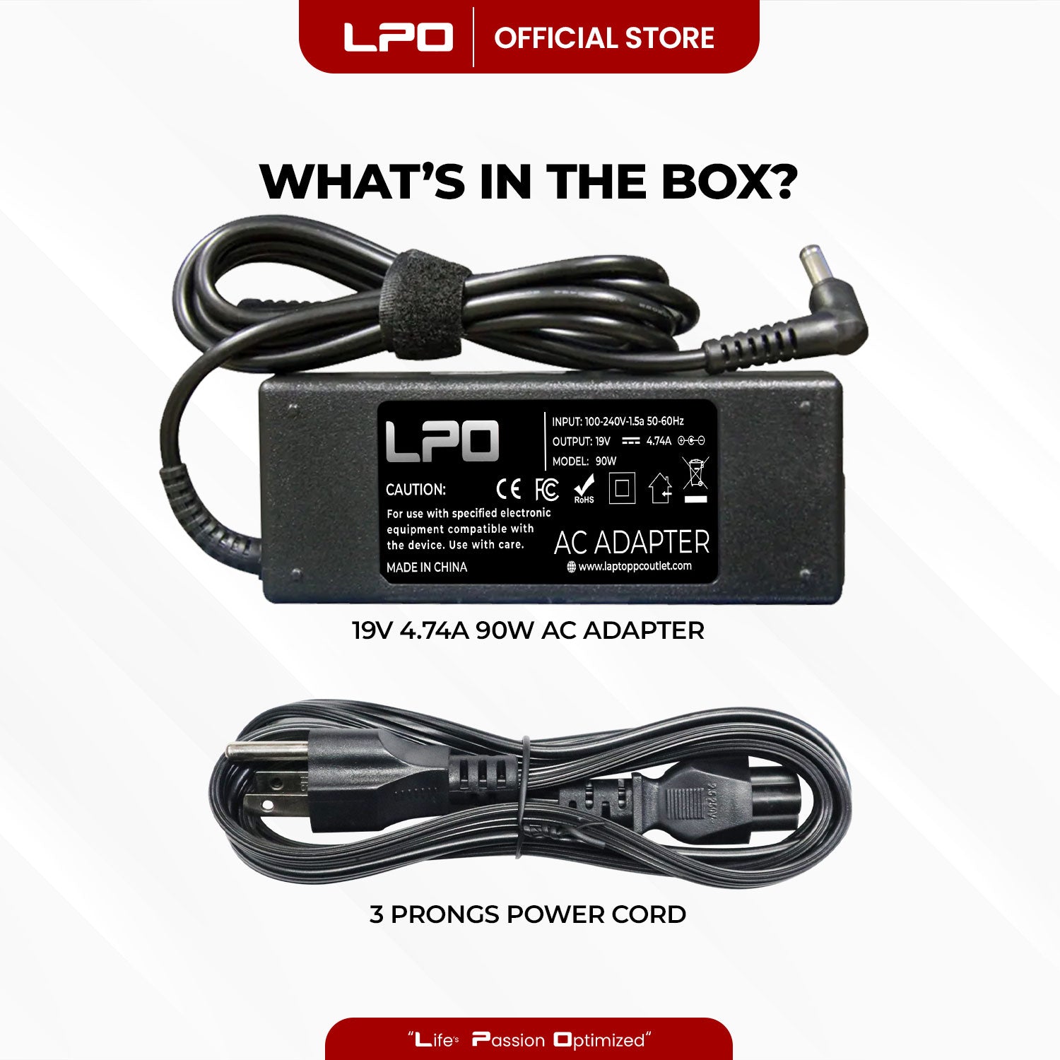 Laptop Charger Lenovo 19V 4.74A 90W Common Pin 5.5mm x 2.5mm Compatible with Lenovo IDEAPAD Y330