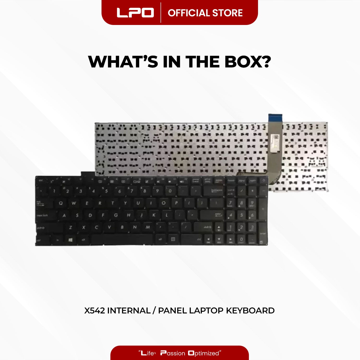 Laptop Keyboard ASUS X542 Internal / Panel Black US Compatible with Asus VivoBook X542 X542B X542BA