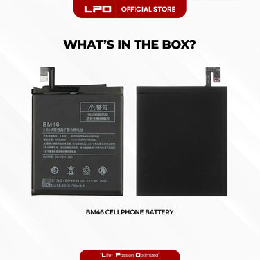 Cellphone Battery Xiaomi Redmi Note 3 2016 BM46 Compatible with 2015116, 2015161 - LPO Laptop PC-Outlet