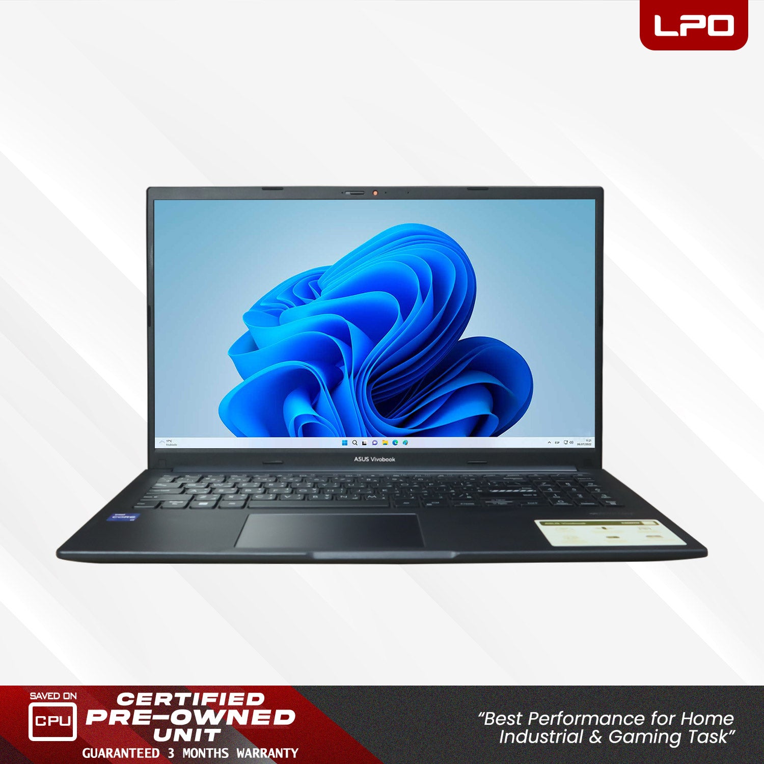 LPO Laptop Asus Vivobook 15 X1502ZA Intel Core i7-1255U @ 4.7GHz 8GB DDR4 512GB M.2 SSD Windows 11 Home 15.6