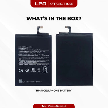 Cellphone Battery Xiaomi Mi Max 3 2018 BM51 Compatible with M1804E4A - LPO Laptop PC-Outlet