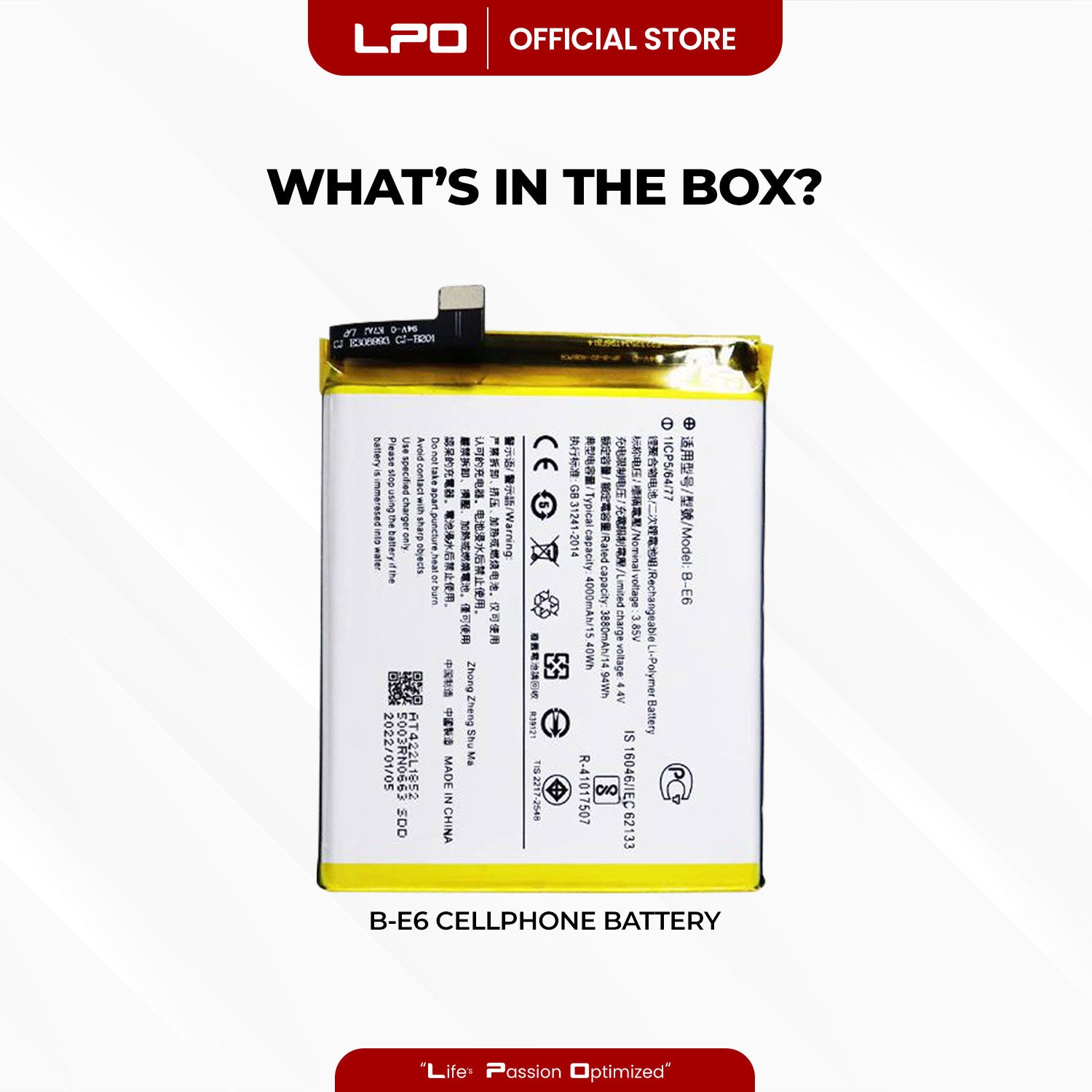 Cellphone Battery Vivo Nex S 2018 B-E6 Compatible with 1805, NEX S - LPO Laptop PC-Outlet