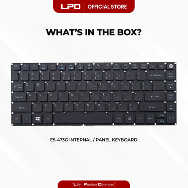 Laptop Keyboard ACER E5-473 Internal Type / Panel Black US Compatible with Acer E5-473 E5-473G