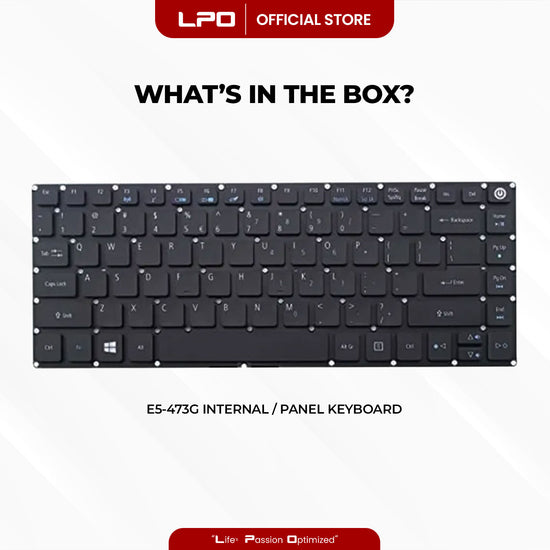 Laptop Keyboard ACER E5-473 Internal Type / Panel Black US Compatible with Acer E5-473 E5-473G