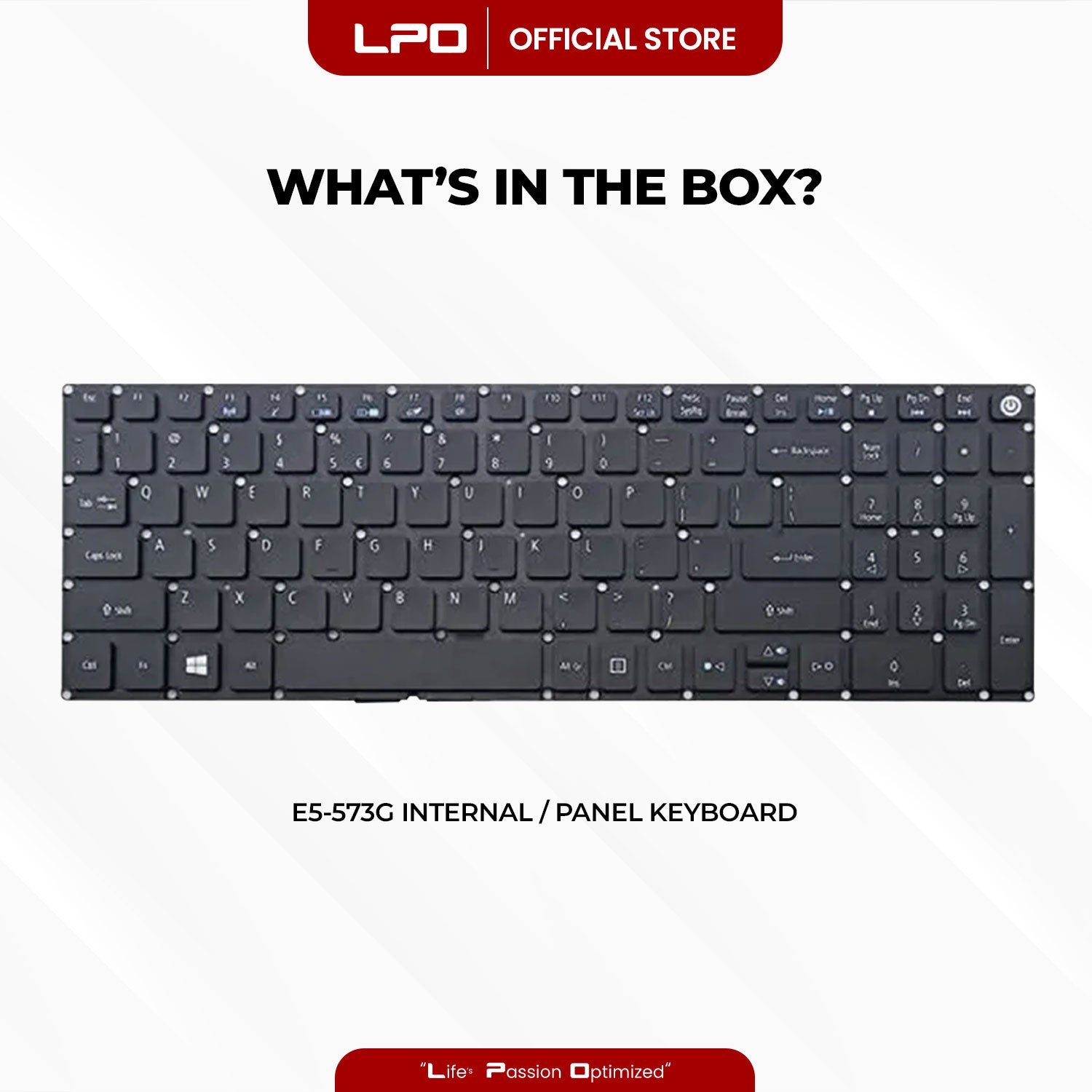 Laptop Keyboard ACER E5-573 Internal Type / Panel Black US Compatible with Acer Aspire E5-573G,E5-573, E5-573T, E5-573T