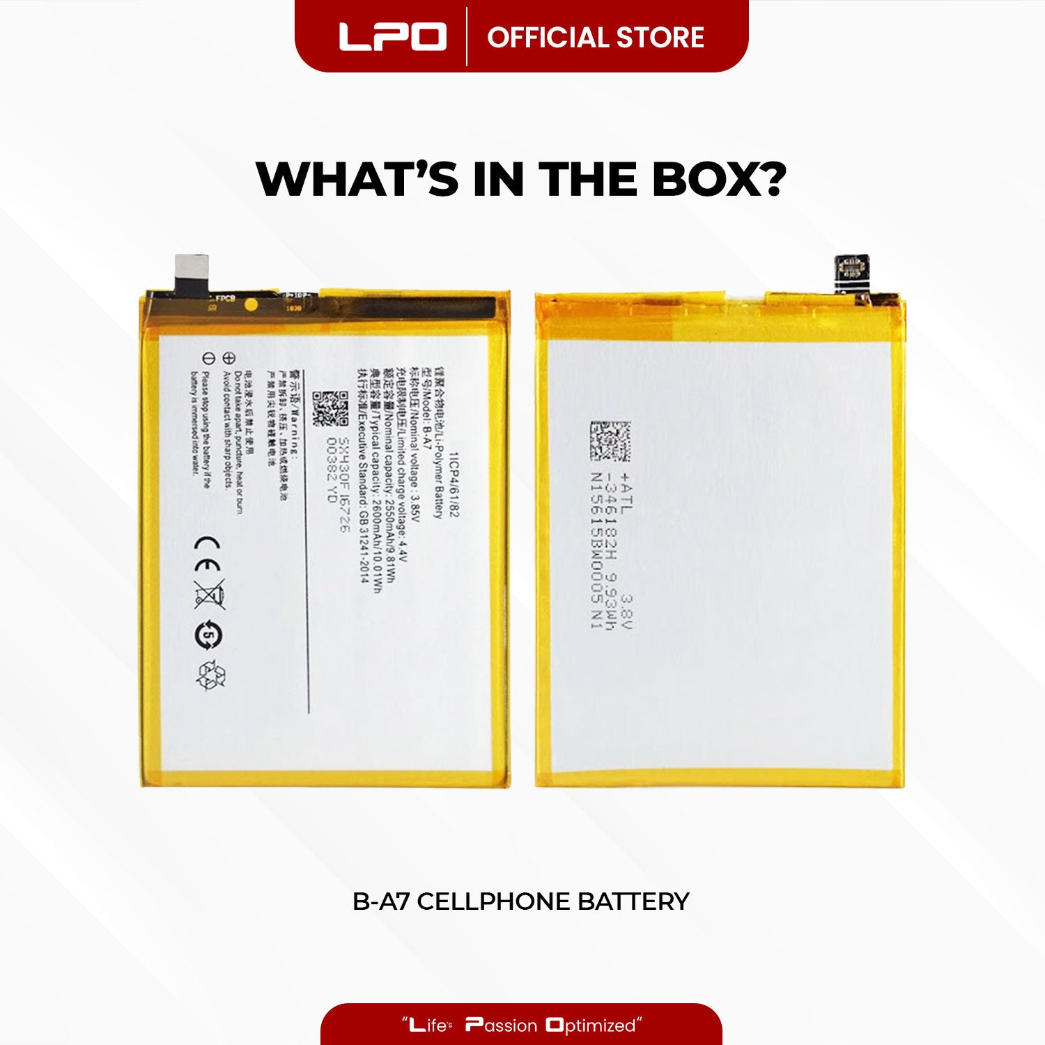 Cellphone Battery Vivo V3 2016 B-A7 Compatible with V3 - LPO Laptop PC-Outlet