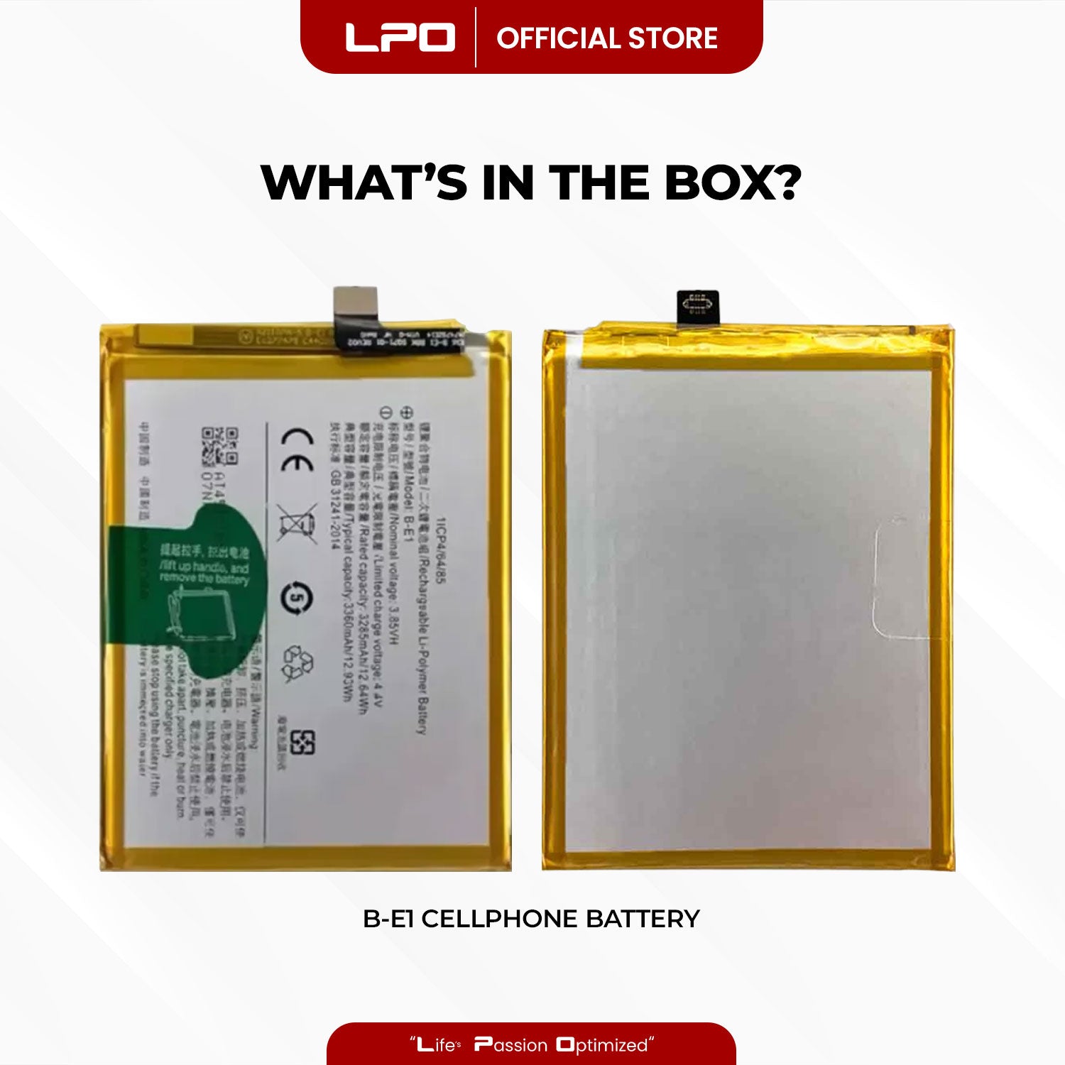 Cellphone Battery Vivo Y71 2018 B-E1 Compatible with 1724, 1801i - LPO Laptop PC-Outlet