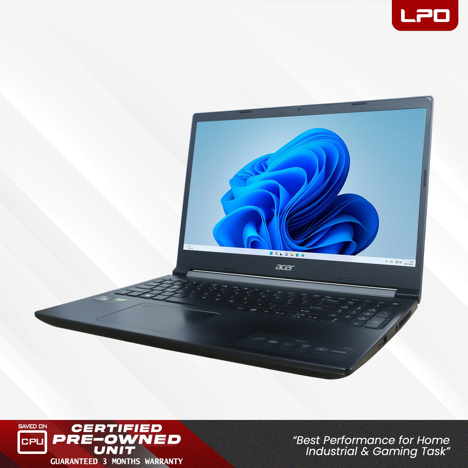 LPO Laptop Acer Aspire 7 A715-42G AMD Ryzen 5 5500U @ 2.10GHz 8GB DDR4 512GB SSD 15.6