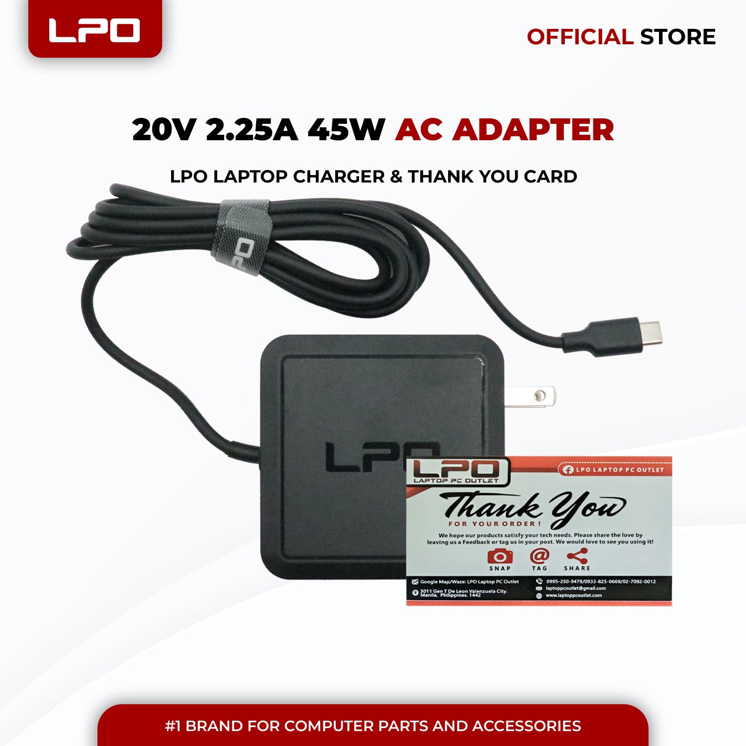 Laptop Charger Lenovo 20V 2.25A 45W Type C Compatible with Lenovo ThinkPad 13 20GJ 20GK 20J1 20J2 2nd Gen Chromebook