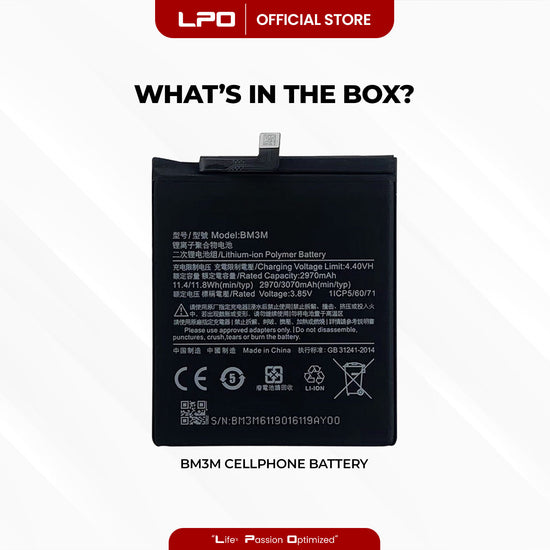 Cellphone Battery Xiaomi Mi 9 SE 2019 BM3M Compatible with M1903F2G - LPO Laptop PC-Outlet