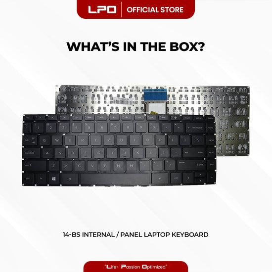 Laptop Keyboard HP	14-BS Internal / Panel Black US Compatible with HP 14-BS Series 14-BS033TX 14-BS104NT