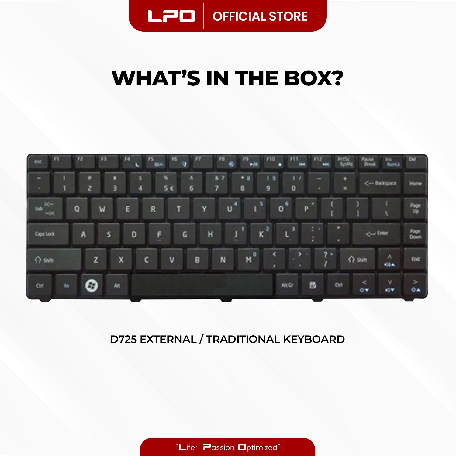 Laptop Keyboard ACER D725 External Type / Traditional Black US Compatible with Acer Emachines D252, D725