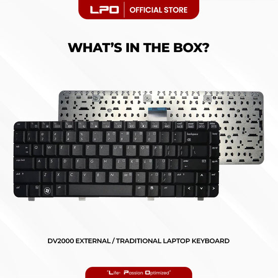 Laptop Keyboard HP DV2000 External / Traditional Black US Compatible with HP Pavilion DV2000