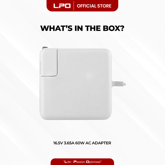 Laptop Charger MacBook 16.5V 3.65A 60W T Style Compatible with MacBook Pro (Retina, 13-inch, Late 2012 - 2015) A1435