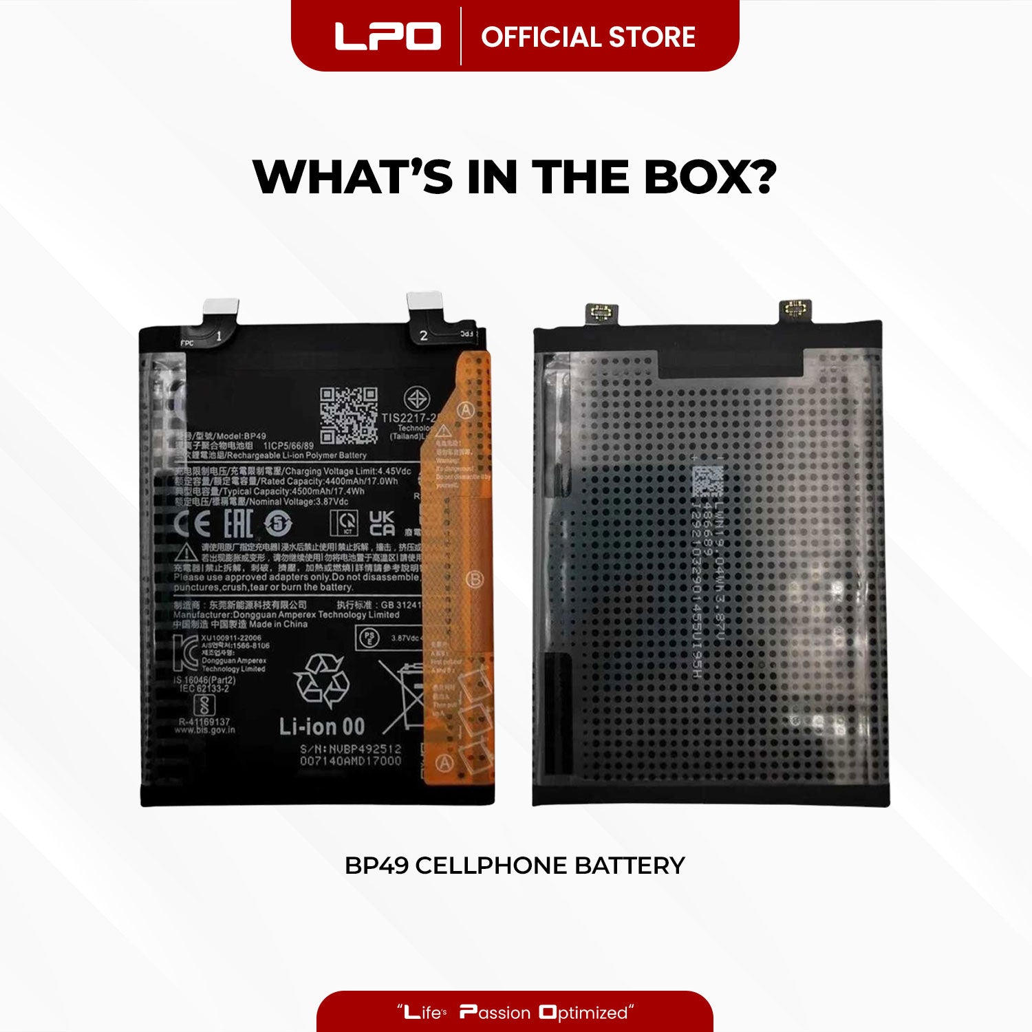 Cellphone Battery Xiaomi Poco F4 2022 ‎BP49 Compatible with 22021211RG, 22021211RI - LPO Laptop PC-Outlet