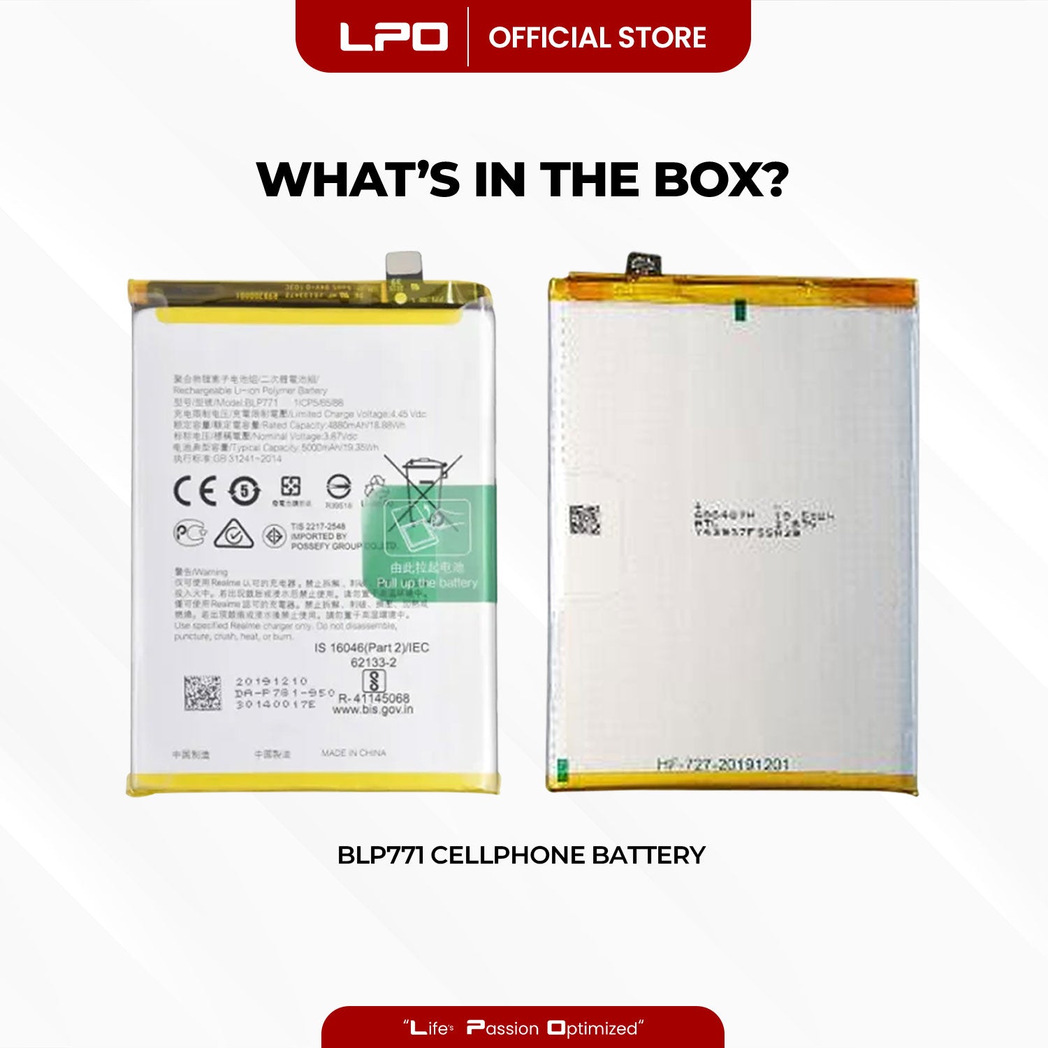 Cellphone Battery	Realme 6i 2020 BLP771 Compatible with RMX2040
