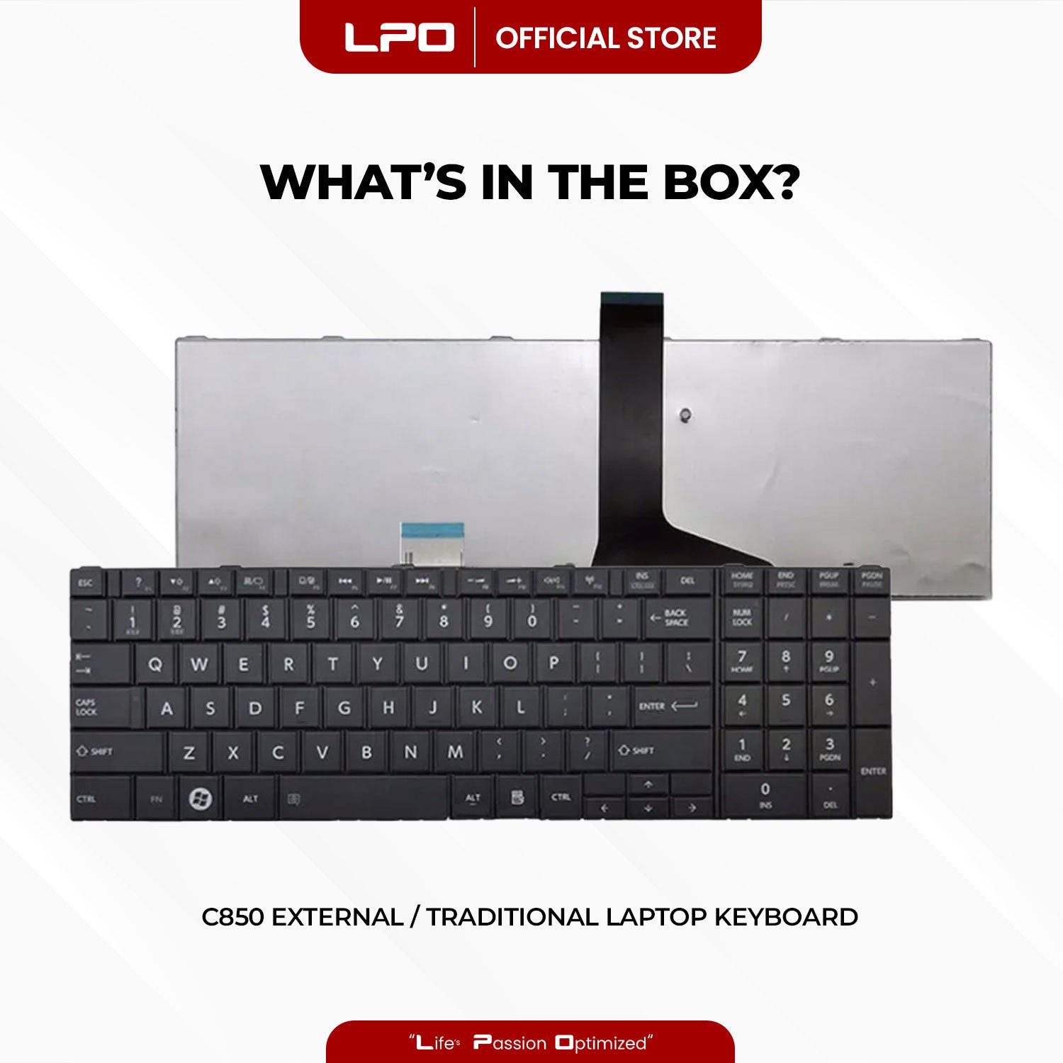 Laptop Keyboard TOSHIBA C850 External / Traditional Black US Compatible with Toshiba Satellite C855 C870