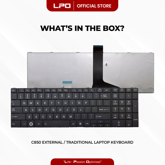 Laptop Keyboard TOSHIBA C850 External / Traditional Black US Compatible with Toshiba Satellite C855 C870